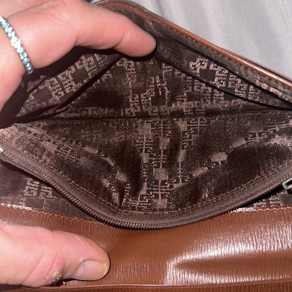 Givenchy authentic real brown leather wallet vintage nice cons 10 card slots - Picture 6 of 11